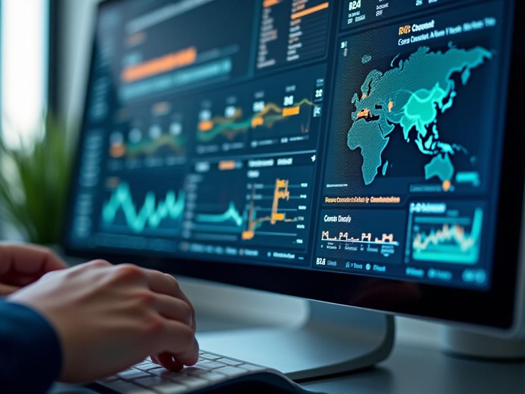 Digital supply chain technology dashboard real-time tracking